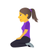 🧎‍♀️ woman kneeling display on JoyPixels